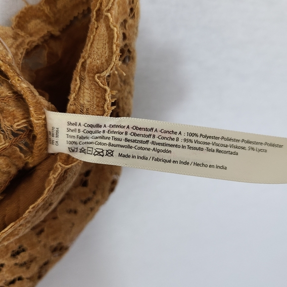 Free People Burnt Caramel Celine Lace Bralette - Picture 4 of 7